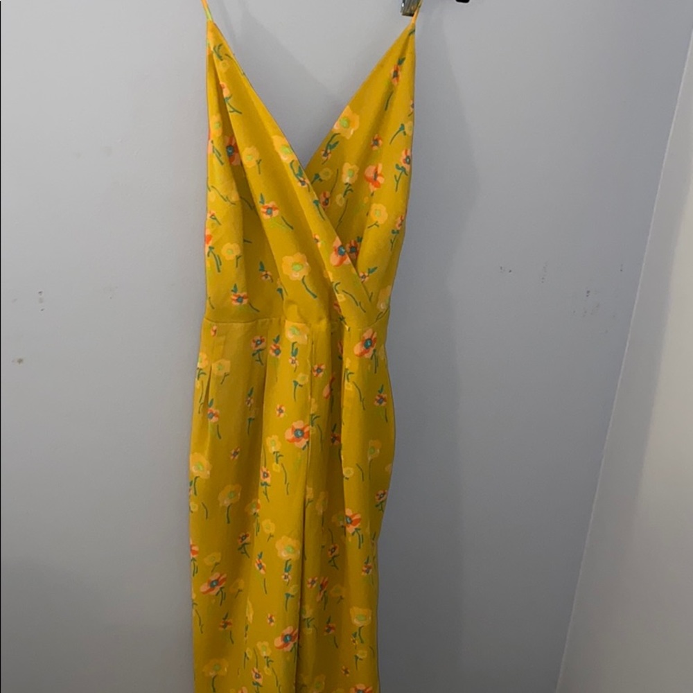 Floral wrap top jumpsuit